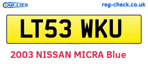 LT53WKU are the vehicle registration plates.