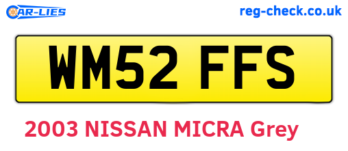 WM52FFS are the vehicle registration plates.