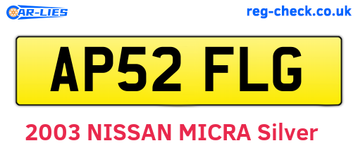 AP52FLG are the vehicle registration plates.