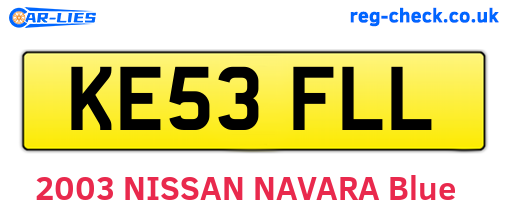 KE53FLL are the vehicle registration plates.