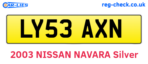 LY53AXN are the vehicle registration plates.