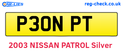 P30NPT are the vehicle registration plates.