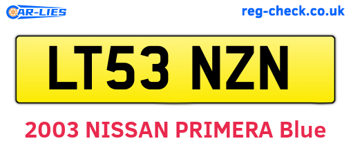 LT53NZN are the vehicle registration plates.