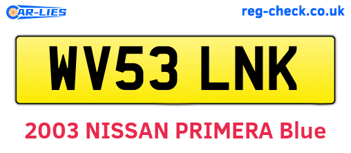 WV53LNK are the vehicle registration plates.