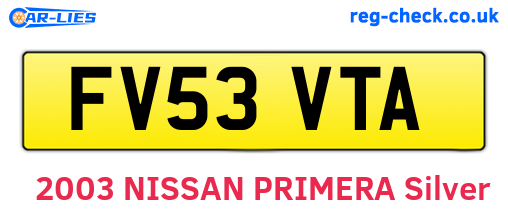 FV53VTA are the vehicle registration plates.