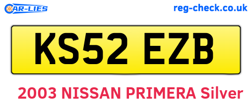 KS52EZB are the vehicle registration plates.