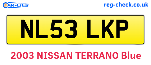 NL53LKP are the vehicle registration plates.