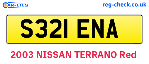 S321ENA are the vehicle registration plates.