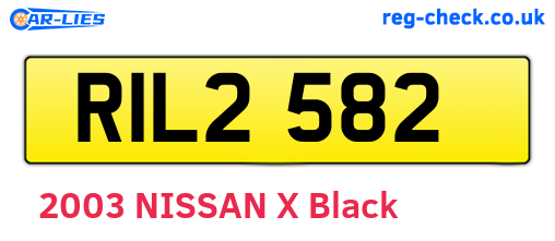RIL2582 are the vehicle registration plates.