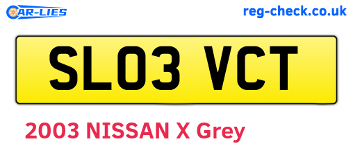 SL03VCT are the vehicle registration plates.