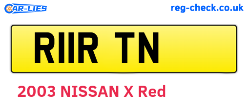 R11RTN are the vehicle registration plates.
