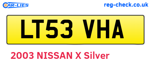 LT53VHA are the vehicle registration plates.