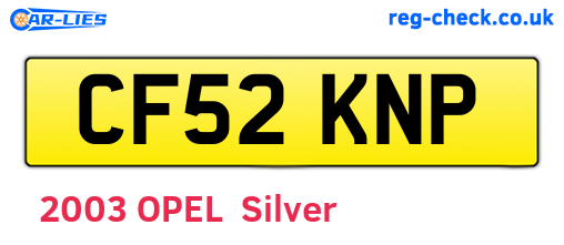 CF52KNP are the vehicle registration plates.