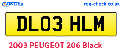 DL03HLM are the vehicle registration plates.