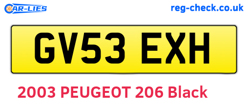 GV53EXH are the vehicle registration plates.
