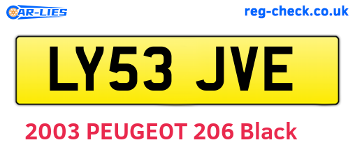 LY53JVE are the vehicle registration plates.