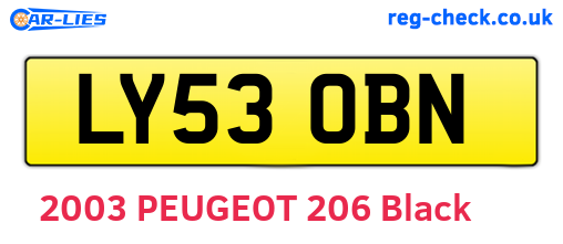 LY53OBN are the vehicle registration plates.