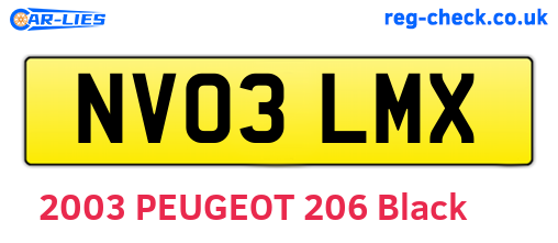 NV03LMX are the vehicle registration plates.