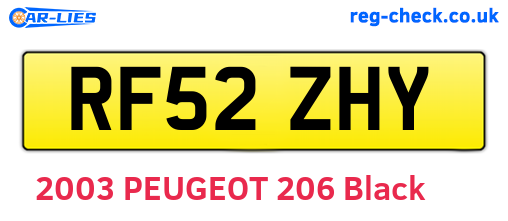 RF52ZHY are the vehicle registration plates.