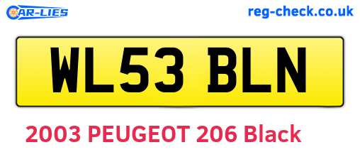 WL53BLN are the vehicle registration plates.