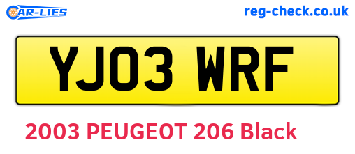 YJ03WRF are the vehicle registration plates.