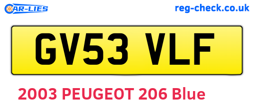 GV53VLF are the vehicle registration plates.