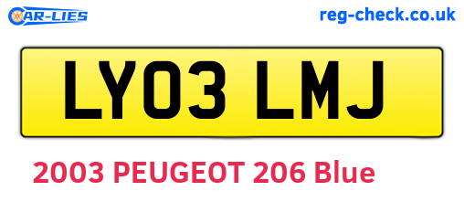 LY03LMJ are the vehicle registration plates.