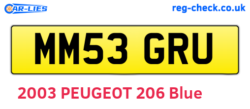 MM53GRU are the vehicle registration plates.