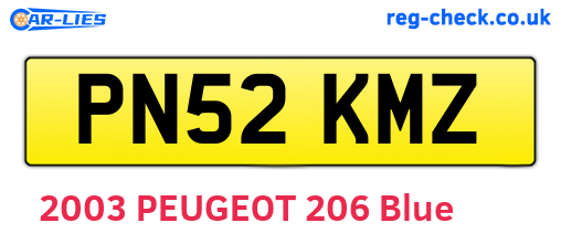 PN52KMZ are the vehicle registration plates.
