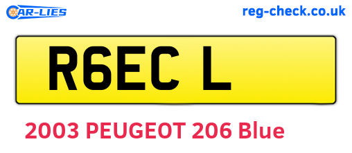 R6ECL are the vehicle registration plates.