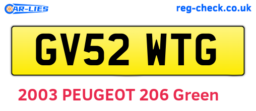GV52WTG are the vehicle registration plates.