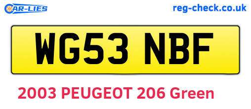 WG53NBF are the vehicle registration plates.