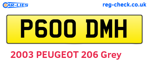P600DMH are the vehicle registration plates.