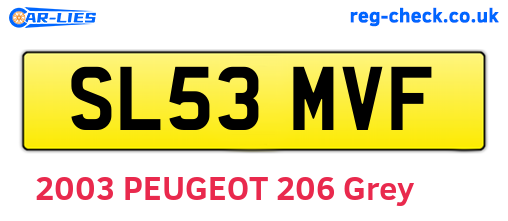 SL53MVF are the vehicle registration plates.