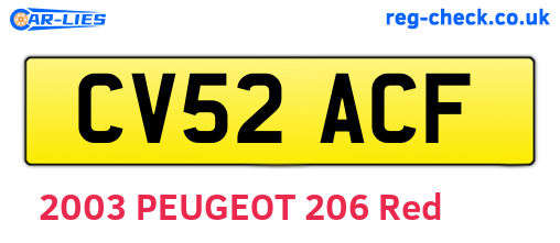 CV52ACF are the vehicle registration plates.
