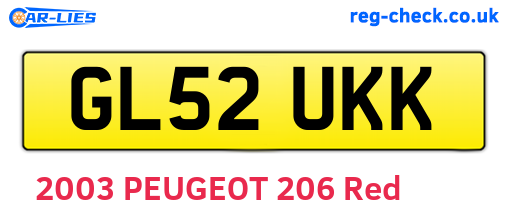 GL52UKK are the vehicle registration plates.
