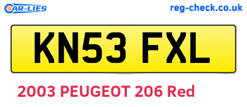 KN53FXL are the vehicle registration plates.