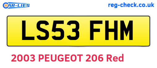 LS53FHM are the vehicle registration plates.