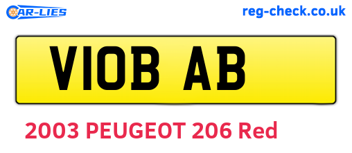 V10BAB are the vehicle registration plates.
