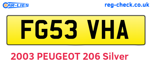 FG53VHA are the vehicle registration plates.