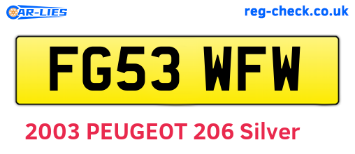 FG53WFW are the vehicle registration plates.
