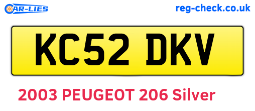 KC52DKV are the vehicle registration plates.