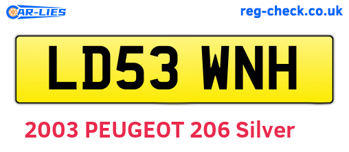 LD53WNH are the vehicle registration plates.