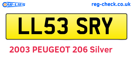 LL53SRY are the vehicle registration plates.