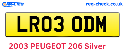 LR03ODM are the vehicle registration plates.