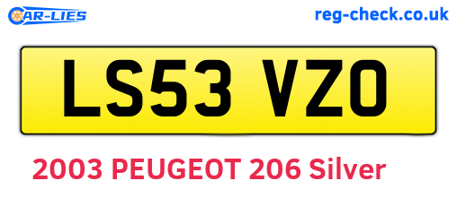 LS53VZO are the vehicle registration plates.