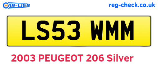 LS53WMM are the vehicle registration plates.