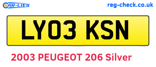 LY03KSN are the vehicle registration plates.