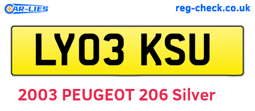 LY03KSU are the vehicle registration plates.