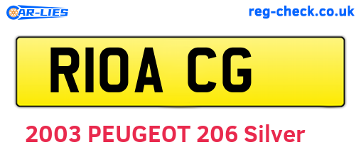 R10ACG are the vehicle registration plates.